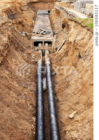 Pipes for heating water in the ground 106880117