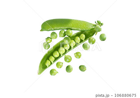 Green peas on a white Green peas on a white 106880675