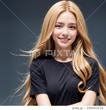 AI生成画像【人物】ロングヘアの女性 106883016