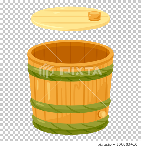 帶開蓋的清酒桶 106883410