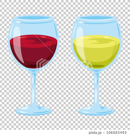 Red and white wine glasses isolated on white background Stock Vector by  ©Machacek 184136006