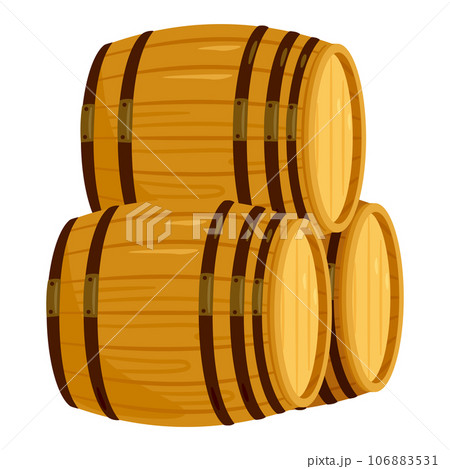 重なった洋風木樽 重なった洋風木樽 106883531