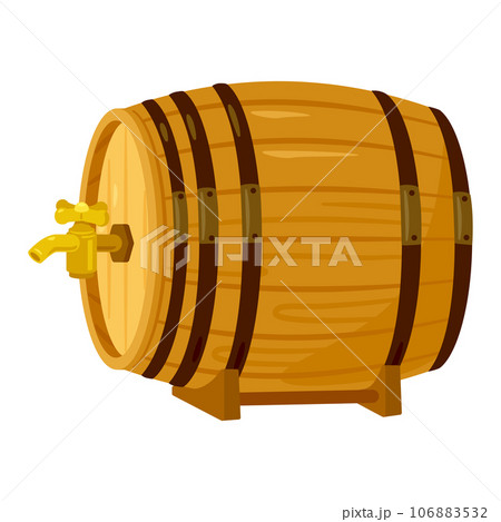 蛇口付きの洋風木樽 蛇口付きの洋風木樽 106883532