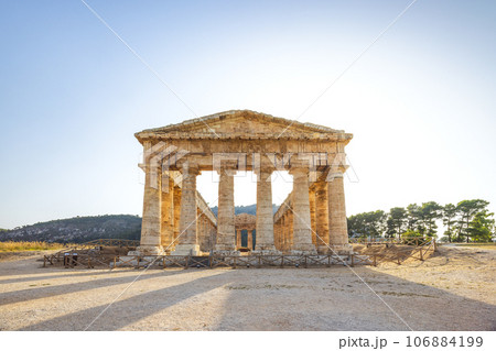 The Doric temple of Segesta. The archaeological site at Sicily. The Doric temple of Segesta. The archaeological site at Sicily. 106884199