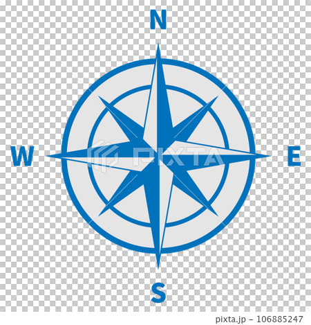 コンパス 方位マーク 青 106885247