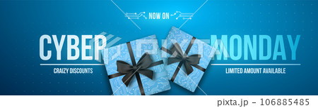 Cyber monday horizontal banner.  106885485