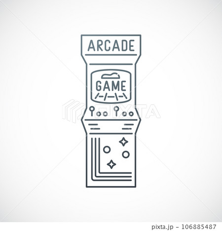 Retro video game emblem.  106885487