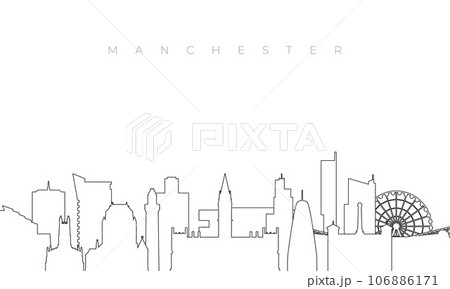 Outline Manchester skyline.  106886171