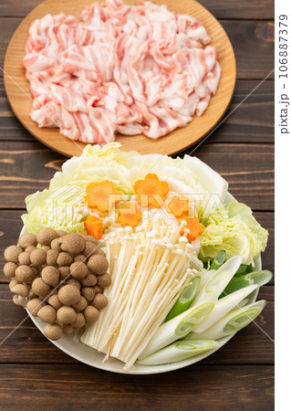 しゃぶしゃぶ用の鍋野菜 しゃぶしゃぶ用の鍋野菜 106887379