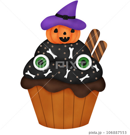 Halloween Dessert. Halloween Cupcake. 106887553