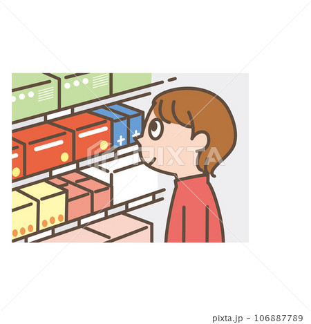 商品を探す女性　シンプルイラスト 106887789