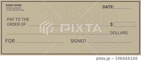 blank bank cheque personal desk check template blank bank cheque personal desk check template 106888108