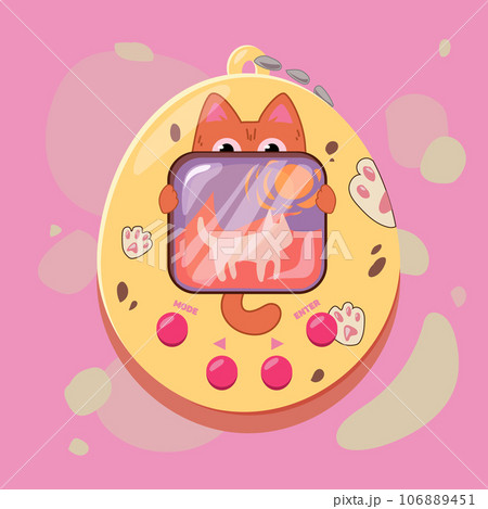 Yellow tamagotchi game from 90s Yellow tamagotchi game from 90s 106889451