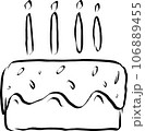 Simple icon of cake 106889455