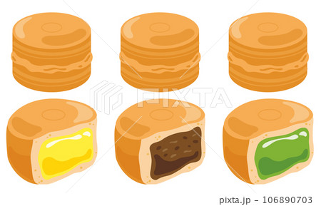 大判焼きとその断面 106890703