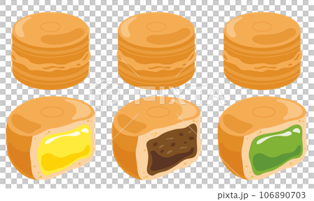 大判焼きとその断面 106890703