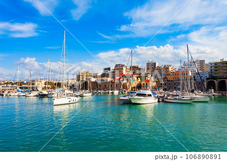 Port in Heraklion city, Crete island, Greece Port in Heraklion city, Crete island, Greece 106890891