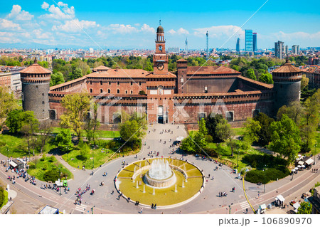 Sforza Castle in Milan, Italy 106890970