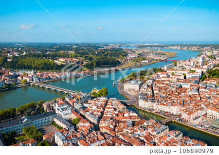 Bayonne aerial panoramic view, France Bayonne aerial panoramic view, France 106890979
