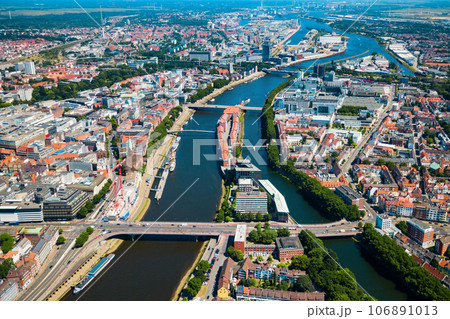 Bremen old town aerial view Bremen old town aerial view 106891013