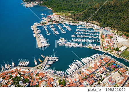 Marmaris aerial view in Turkey 106891042