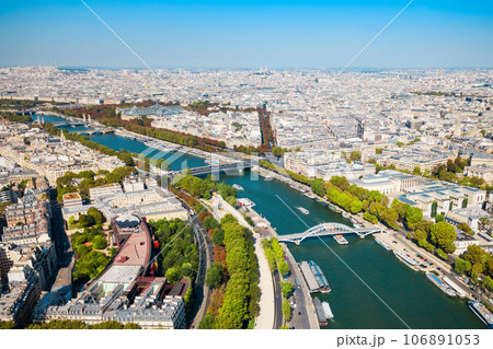 Paris aerial panoramic view, France Paris aerial panoramic view, France 106891053