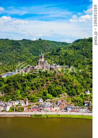 Cochem town aerial view, Germany 106891089