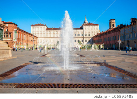 Castle Square in Turin, Italy 106891488