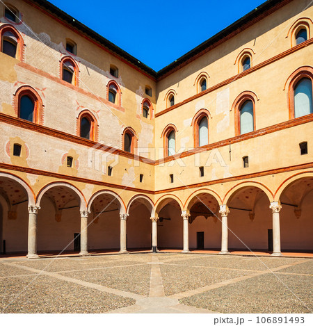 Sforza Castle in Milan, Italy 106891493