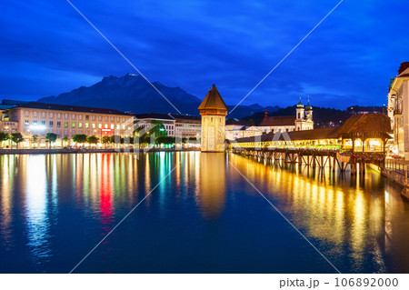 Kapellbrucke Bridge, Wasserturm Tower, Lucerne 106892000