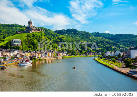 Cochem town aerial view, Germany 106892002