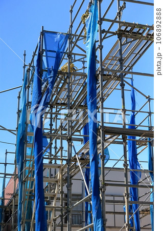 新築戸建て住宅の先行足場 イメージ 新築戸建て住宅の先行足場 イメージ 106892888