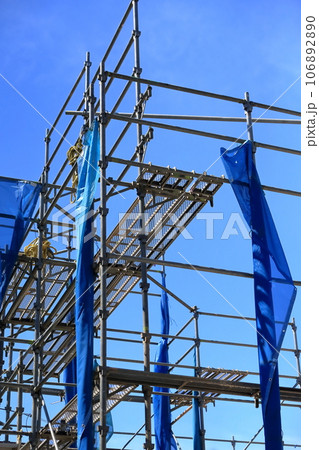 新築戸建て住宅の先行足場 イメージ 新築戸建て住宅の先行足場 イメージ 106892890