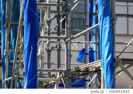 新築戸建て住宅の先行足場 イメージ 新築戸建て住宅の先行足場 イメージ 106892892