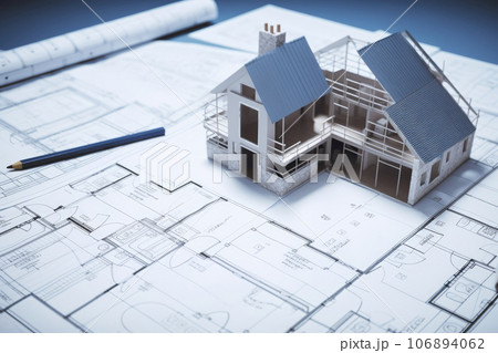 Blueprint of a house 106894062