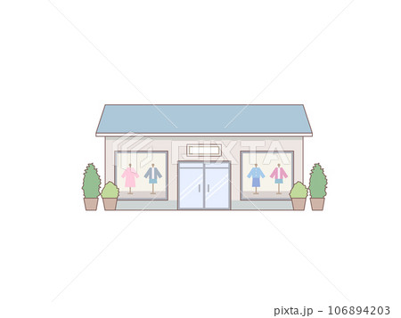 服屋のイラスト線あり 106894203