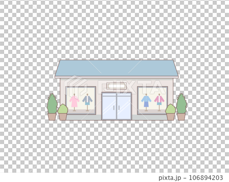 服屋のイラスト線あり 106894203
