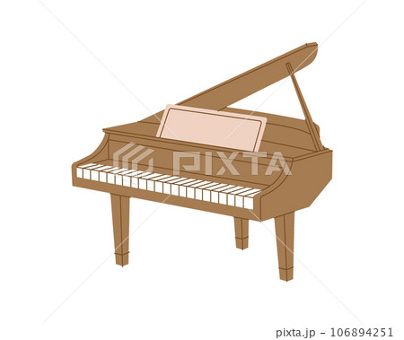 Grand piano. Musical instruments silhouette. Vector illustration. 106894251