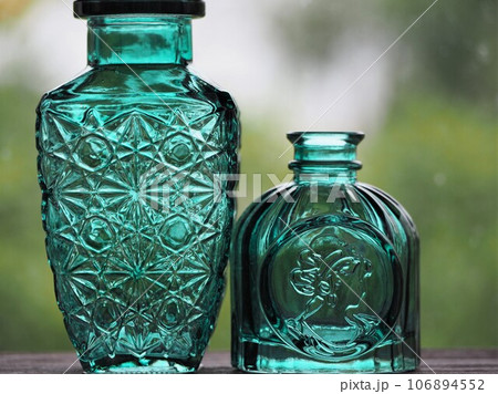 レトロ瓶グリーン色 レトロ瓶グリーン色