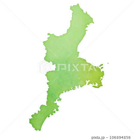 水彩風の三重県地図のイラスト 水彩風の三重県地図のイラスト 106894856