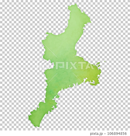 水彩風の三重県地図のイラスト 水彩風の三重県地図のイラスト 106894856