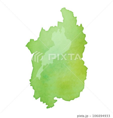 水彩風の滋賀県地図のイラスト 106894933