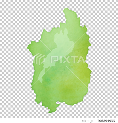 水彩風の滋賀県地図のイラスト 106894933