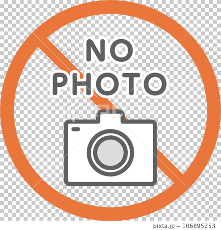 Photo prohibition icon (thin type) Photo prohibition icon (thin type) 106895253