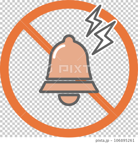 禁止噪音圖標（細型） 106895261