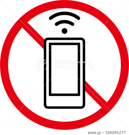 スマホ・携帯電話使用禁止のアイコン 106895277