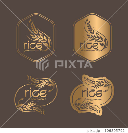 paddy rice premium organic natural product banner logo vector design 106895792