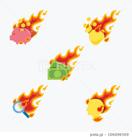 Business elements hot fire icons set Design Vector, Creative Symbol. Business elements hot fire icons set Design Vector, Creative Symbol. 106896569