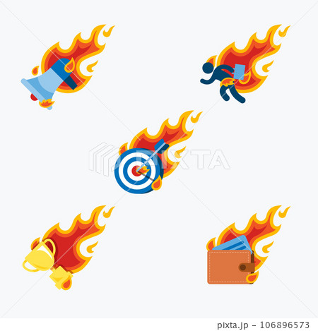 Business elements hot fire icons set Design Vector, Creative Symbol. Business elements hot fire icons set Design Vector, Creative Symbol. 106896573
