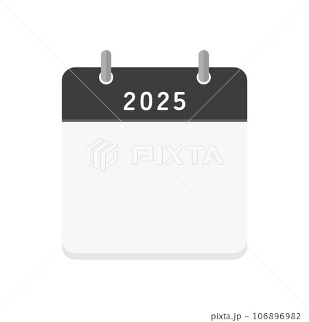 2025年の白紙の日めくりカレンダーのアイコン - 暦のテンプレート 2025年の白紙の日めくりカレンダーのアイコン - 暦のテンプレート 106896982